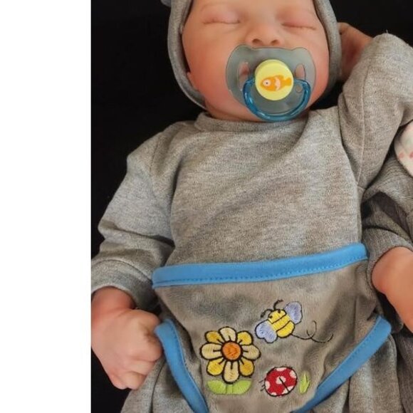 🆕17Inch Full Cloth Body With Vinyl Limbs Cute Baby Doll Boy with Accessories - Picture 6 of 15